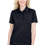 Devon & Jones Womens CrownLux Range Flex Performance Moisture Wicking Short Sleeve Polo Shirt - Black