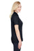 Devon & Jones DG21W Womens CrownLux Range Flex Performance Moisture Wicking Short Sleeve Polo Shirt Black Side
