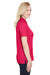 Devon & Jones DG21W Womens CrownLux Range Flex Performance Moisture Wicking Short Sleeve Polo Shirt Red Side