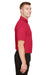 Devon & Jones DG22 Mens CrownLux Address Melange Performance Moisture Wicking Short Sleeve Polo Shirt Heather Red Side