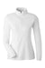Devon & Jones DG400W Womens New Classics Performance Moisture Wicking 1/4 Zip Sweatshirt White Flat Front