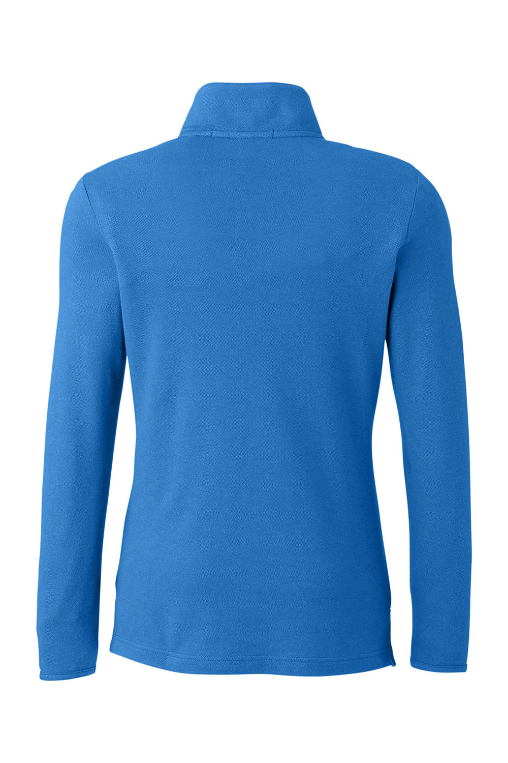 Devon & Jones DG400W Womens New Classics Performance Moisture Wicking 1/4 Zip Sweatshirt French Blue Flat Back