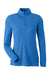 Devon & Jones DG400W Womens New Classics Performance Moisture Wicking 1/4 Zip Sweatshirt French Blue Flat Front