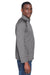 Devon & Jones DG420 Mens Compass Stretch Tech Moisture Wicking Full Zip Sweatshirt Dark Grey Side
