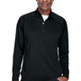 Devon & Jones Mens Compass Stretch Tech Moisture Wicking 1/4 Zip Sweatshirt - Black