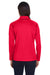 Devon & Jones DG440W Womens Compass Stretch Tech Moisture Wicking 1/4 Zip Sweatshirt Red Back