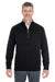 Devon & Jones DG478 Mens Manchester Jersey 1/4 Zip Sweater Black Front