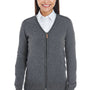 Devon & Jones Womens Manchester Jersey Full Zip Sweater - Heather Dark Grey - Closeout
