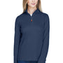 Devon & Jones Womens DryTec20 Performance Moisture Wicking 1/4 Zip Sweatshirt - Navy Blue