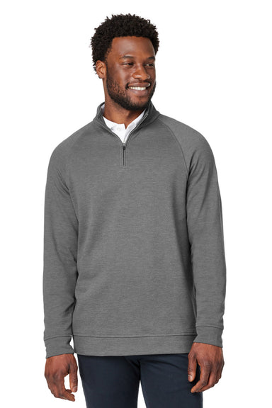 Devon & Jones DG481 Mens New Classics Charleston 1/4 Zip Sweatshirt Graphite Grey Melange Front