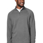 Devon & Jones Mens New Classics Charleston 1/4 Zip Sweatshirt - Graphite Grey Melange