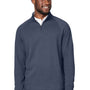 Devon & Jones Mens New Classics Charleston 1/4 Zip Sweatshirt - Navy Blue Melange