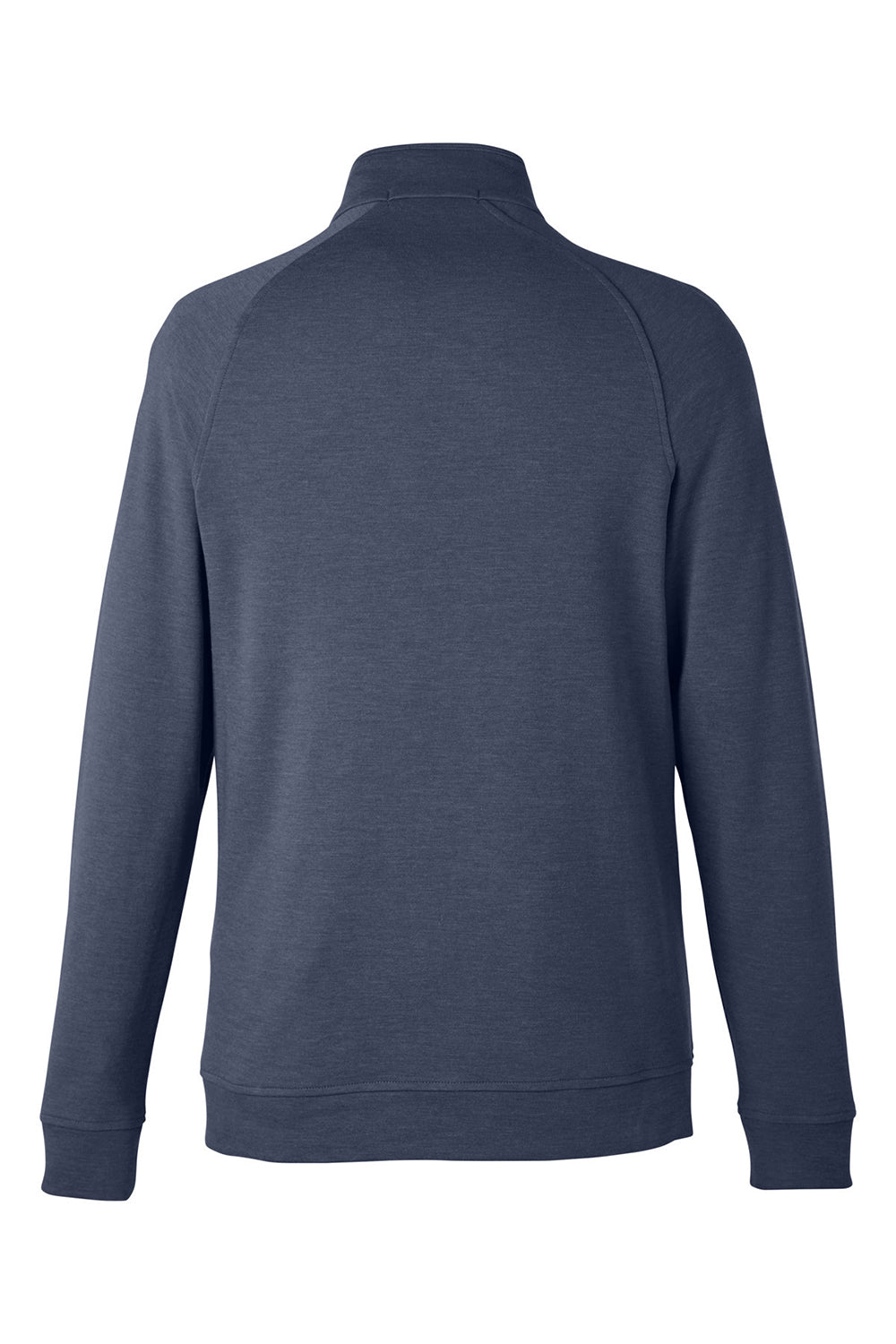 Devon & Jones DG481 Mens New Classics Charleston 1/4 Zip Sweatshirt Navy Blue Melange Flat Back