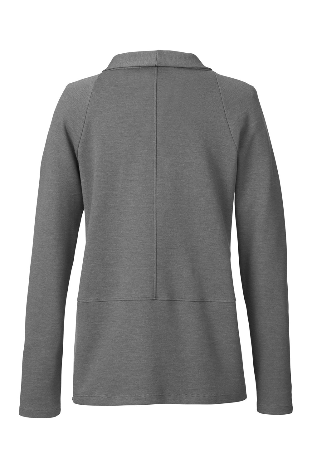 Devon & Jones DG481W Womens New Classics Charleston Cardigan Sweater Graphite Grey Melange Flat Back