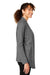 Devon & Jones DG481W Womens New Classics Charleston Cardigan Sweater Graphite Grey Melange Side