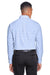 Devon & Jones DG520 Mens Crown Woven Collection Wrinkle Resistant Long Sleeve Button Down Shirt w/ Pocket White/Light French Blue Back