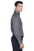 Devon & Jones DG530 Mens Crown Woven Collection Wrinkle Resistant Long Sleeve Button Down Shirt w/ Pocket Graphite Grey Side