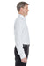 Devon & Jones DG532 Mens Crown Woven Collection Wrinkle Resistant Long Sleeve Button Down Shirt White Side