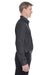 Devon & Jones DG532 Mens Crown Woven Collection Wrinkle Resistant Long Sleeve Button Down Shirt Black Side