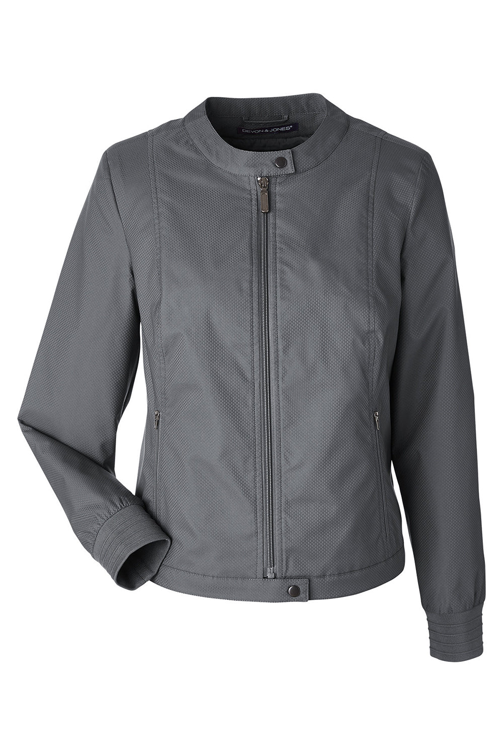 Devon & Jones DG700W Womens Vision Club Full Zip Jacket Graphite Grey Flat Front