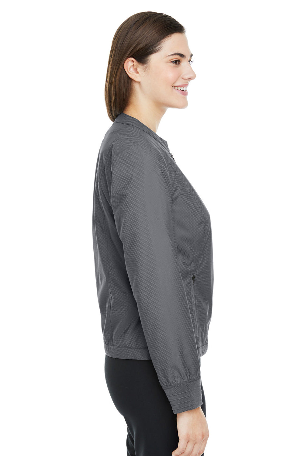 Devon & Jones DG700W Womens Vision Club Full Zip Jacket Graphite Grey Side