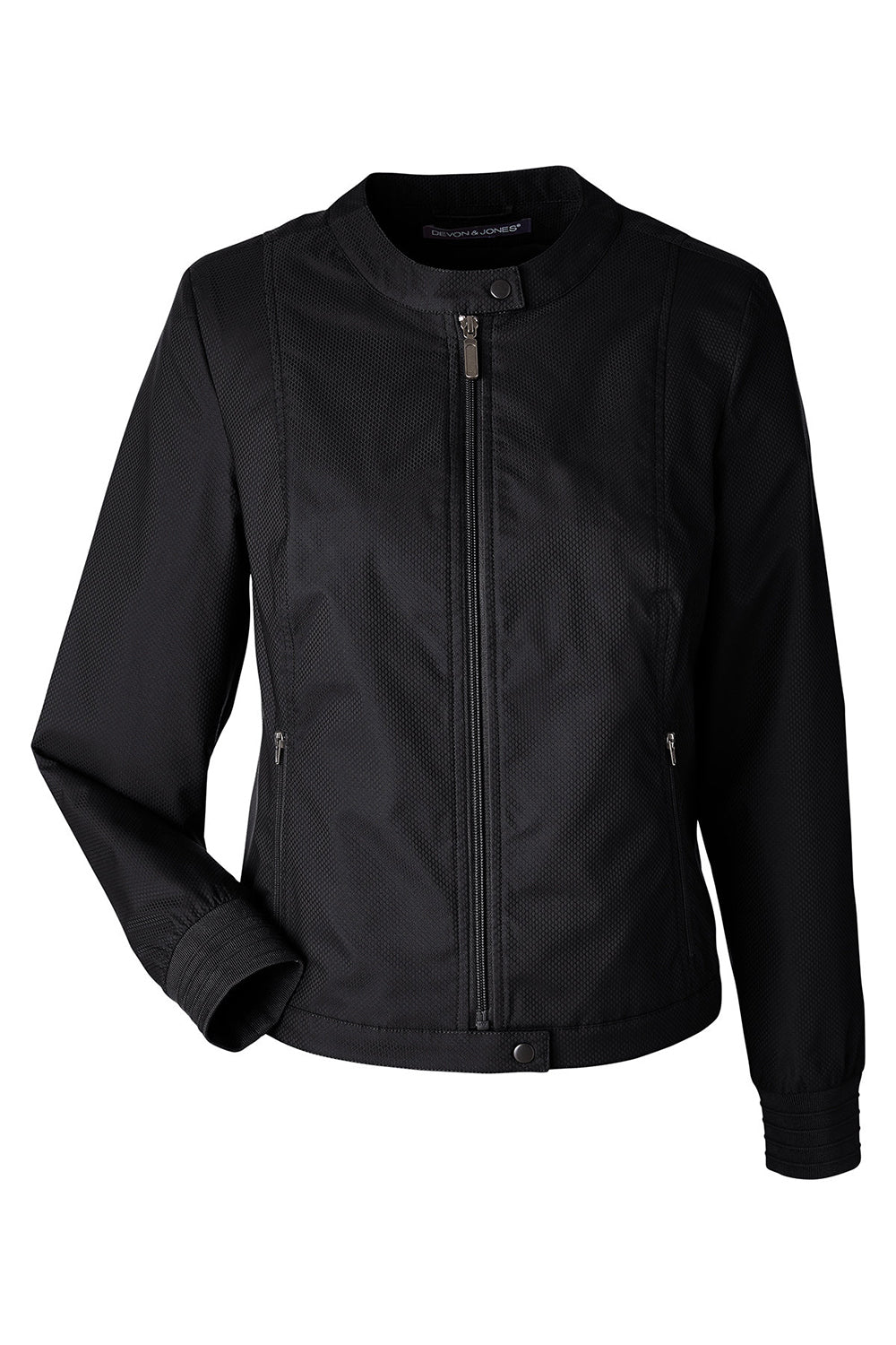 Devon & Jones DG700W Womens Vision Club Full Zip Jacket Black Flat Front