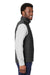 Devon & Jones DG706 Mens New Classics Charleston Hybrid Full Zip Vest Black Melange/Black Side