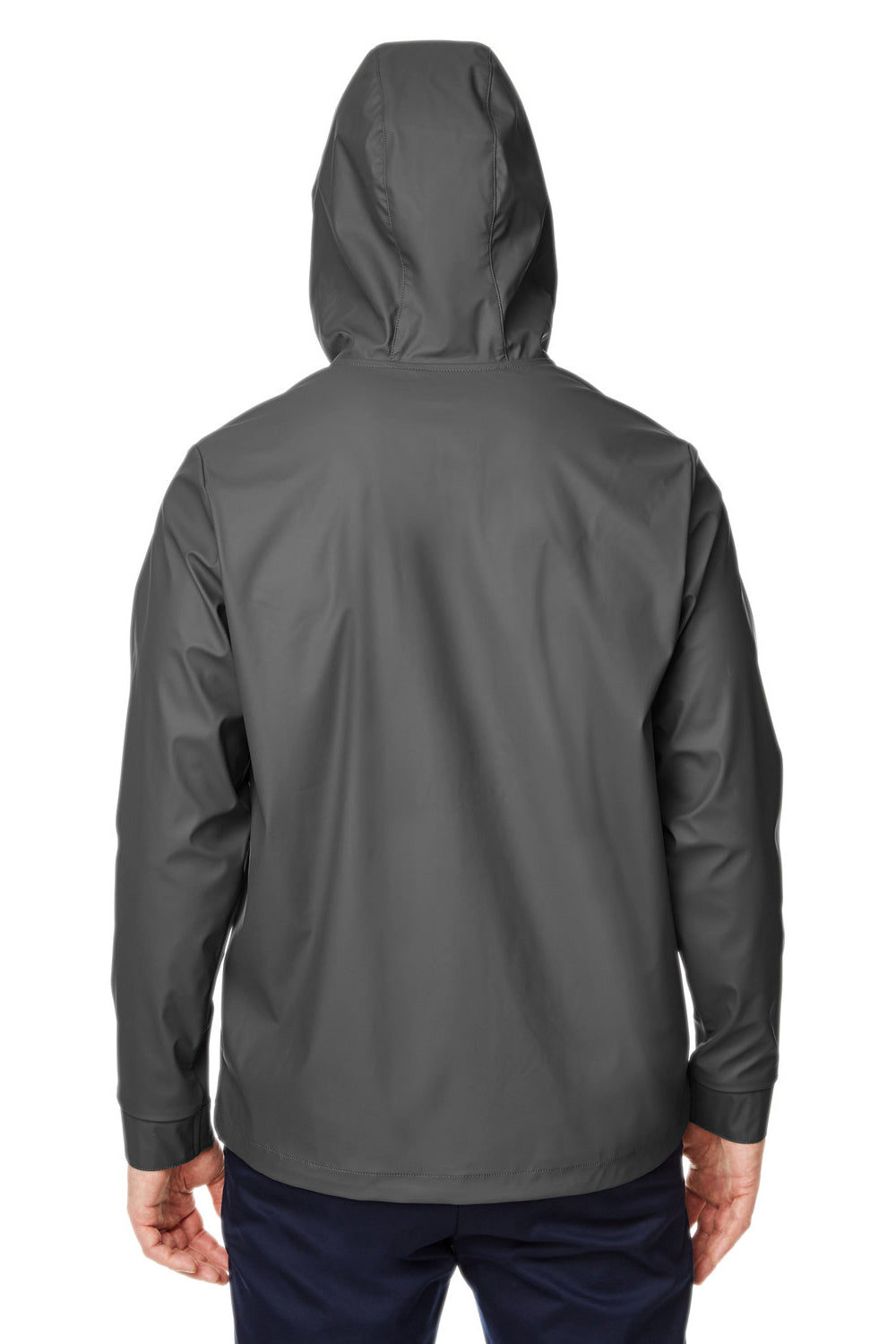 Devon & Jones DG720 Mens New Classics Prescott Full Zip Hooded Rain Jacket Graphite Grey Back