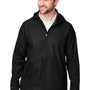 Devon & Jones Mens New Classics Prescott Water Resistant Full Zip Hooded Rain Jacket - Black - NEW