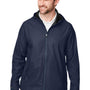 Devon & Jones Mens New Classics Prescott Water Resistant Full Zip Hooded Rain Jacket - Navy Blue