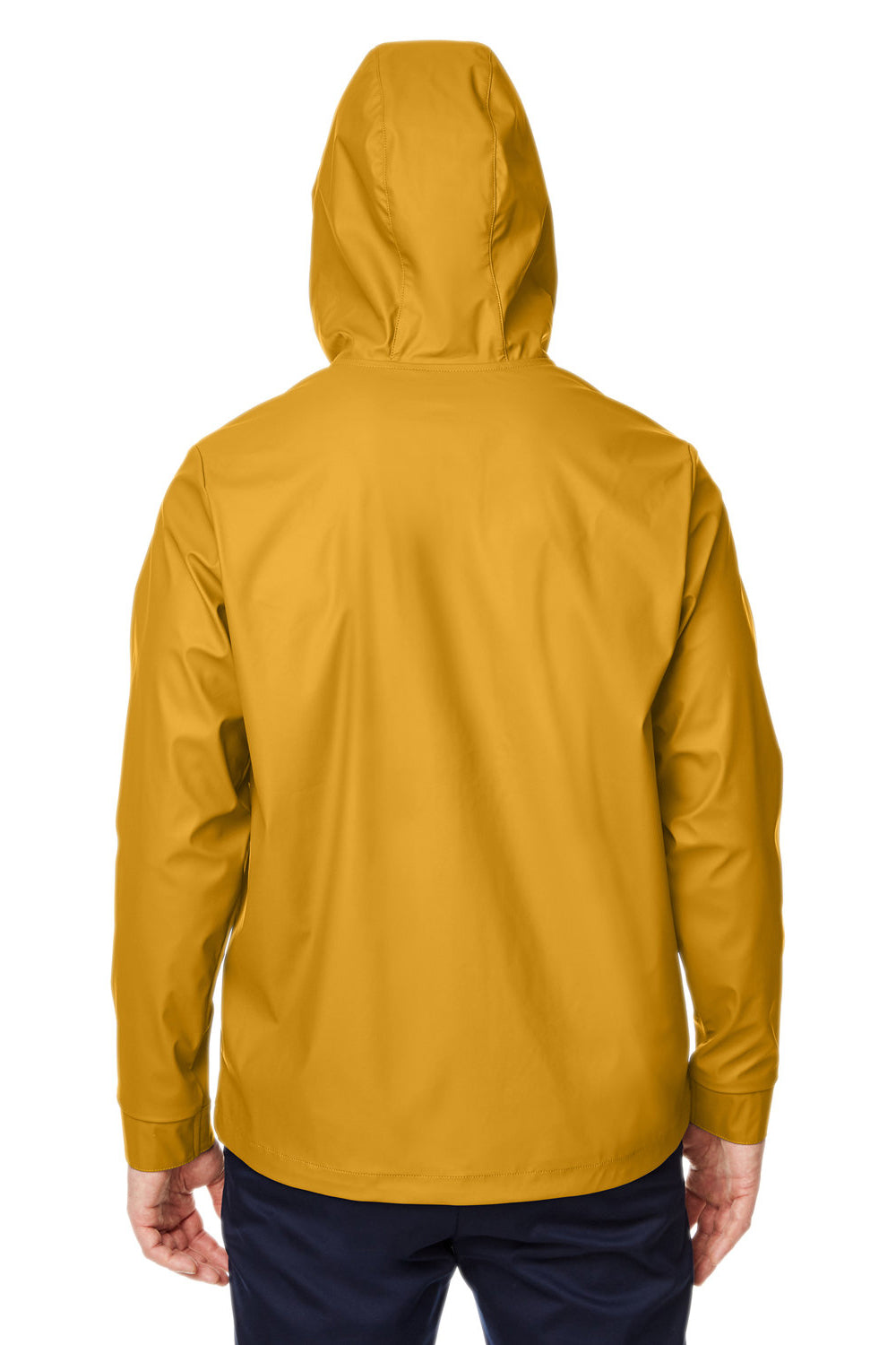 Devon & Jones DG720 Mens New Classics Prescott Full Zip Hooded Rain Jacket Prescott Yellow Back