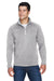 Devon & Jones DG792 Mens Bristol Sweater Fleece 1/4 Zip Sweatshirt Grey Front