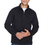 Devon & Jones Mens Bristol Pill Resistant Sweater Fleece 1/4 Zip Sweatshirt - Black