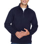 Devon & Jones Mens Bristol Pill Resistant Sweater Fleece 1/4 Zip Sweatshirt - Navy Blue