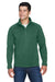 Devon & Jones DG792 Mens Bristol Sweater Fleece 1/4 Zip Sweatshirt Forest Green Front