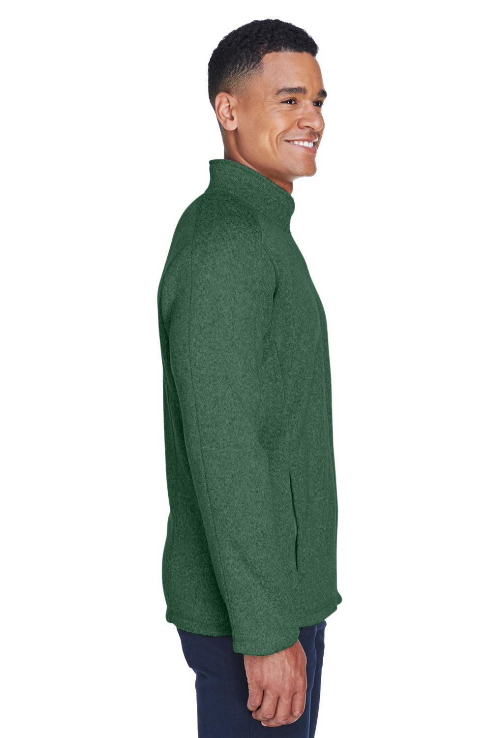 Devon & Jones DG793 Mens Bristol Full Zip Sweater Fleece Jacket Forest Green Side