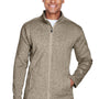 Devon & Jones Mens Bristol Pill Resistant Sweater Fleece Full Zip Jacket - Heather Khaki Brown