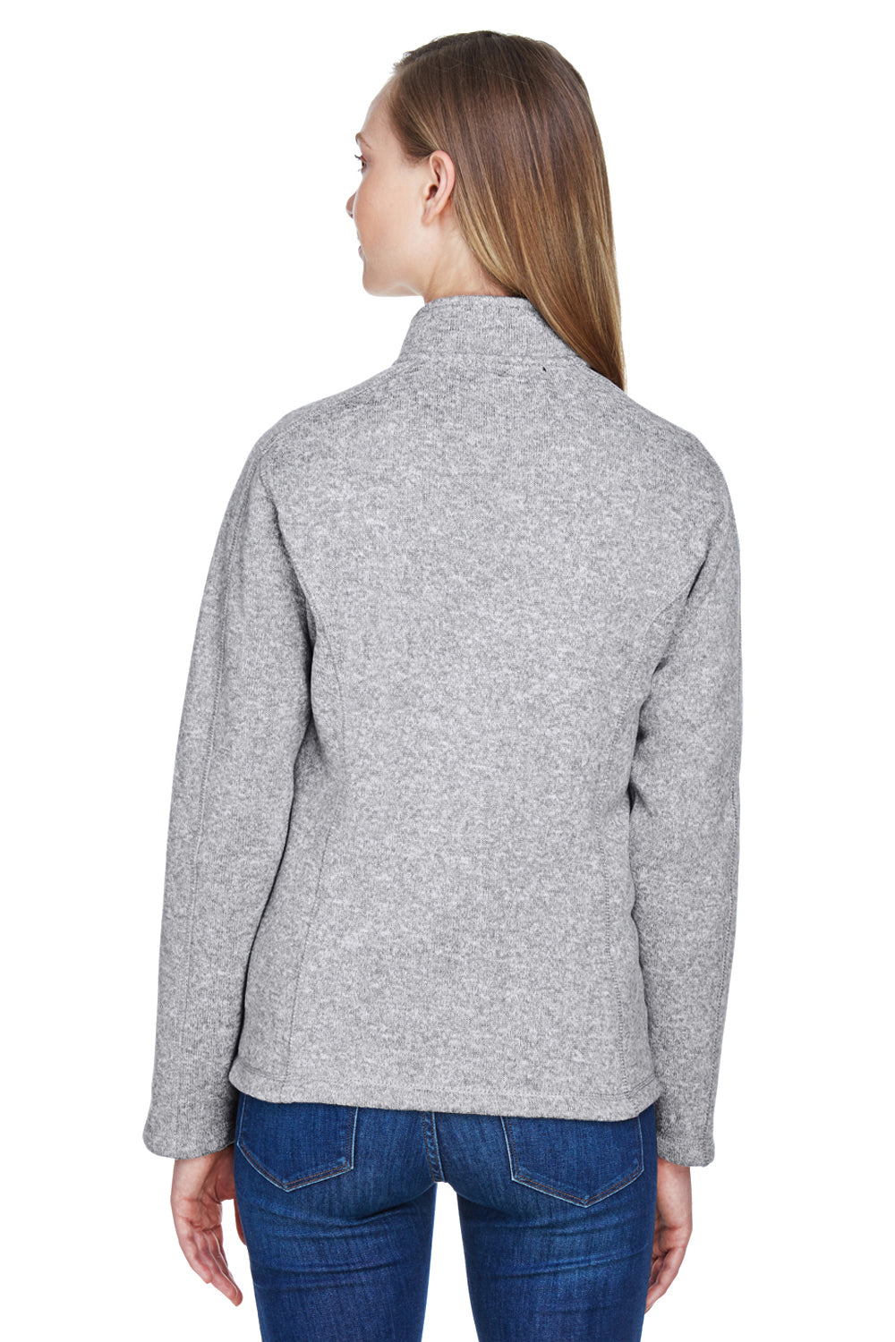 Devon & Jones DG793W Womens Bristol Full Zip Sweater Fleece Jacket Grey Back