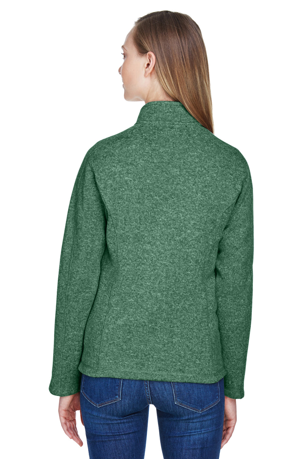 Devon & Jones DG793W Womens Bristol Full Zip Sweater Fleece Jacket Forest Green Back
