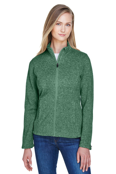 Devon & Jones DG793W Womens Bristol Full Zip Sweater Fleece Jacket Forest Green Front