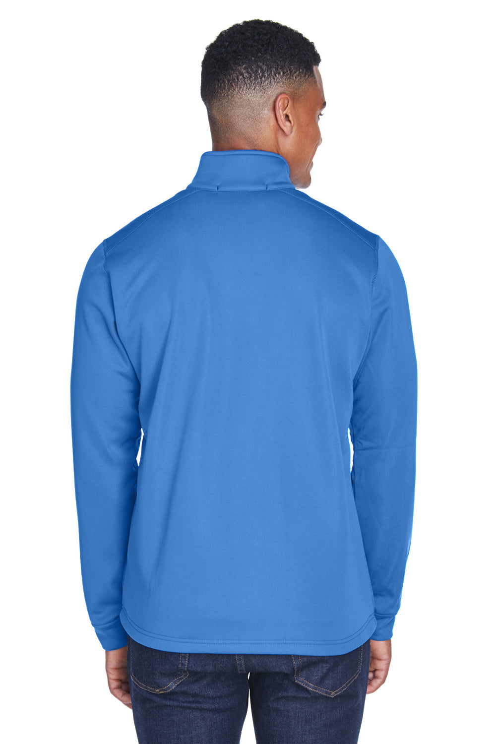 Devon & Jones DG796 Mens Newbury Fleece Full Zip Sweatshirt French Blue Back