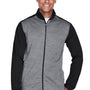 Devon & Jones Mens Newbury Fleece Full Zip Sweatshirt - Grey/Black
