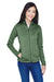 Devon & Jones DG796W Womens Newbury Fleece Full Zip Sweatshirt Forest Green Front