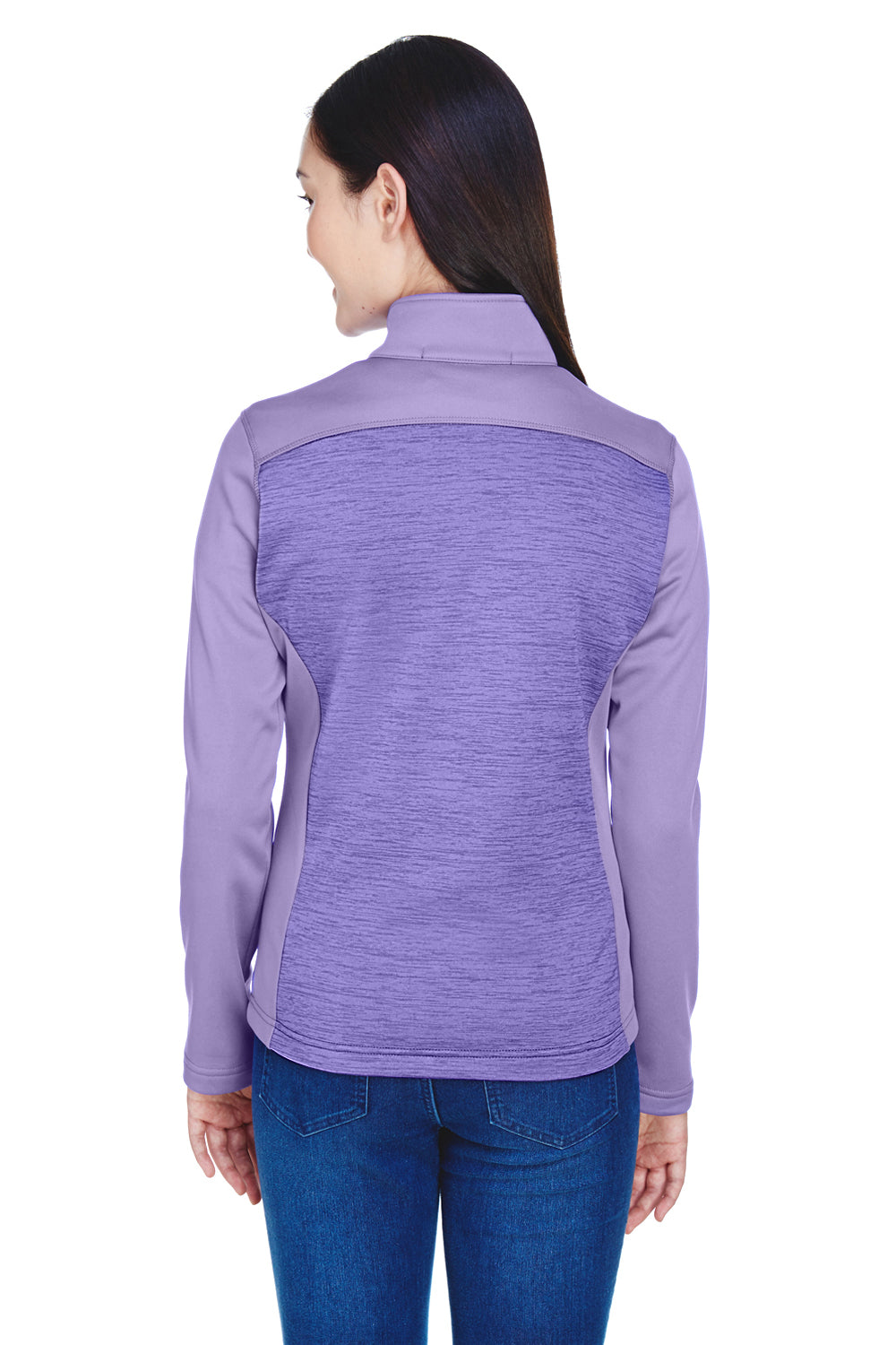 Devon & Jones DG796W Womens Newbury Fleece Full Zip Sweatshirt Purple Back