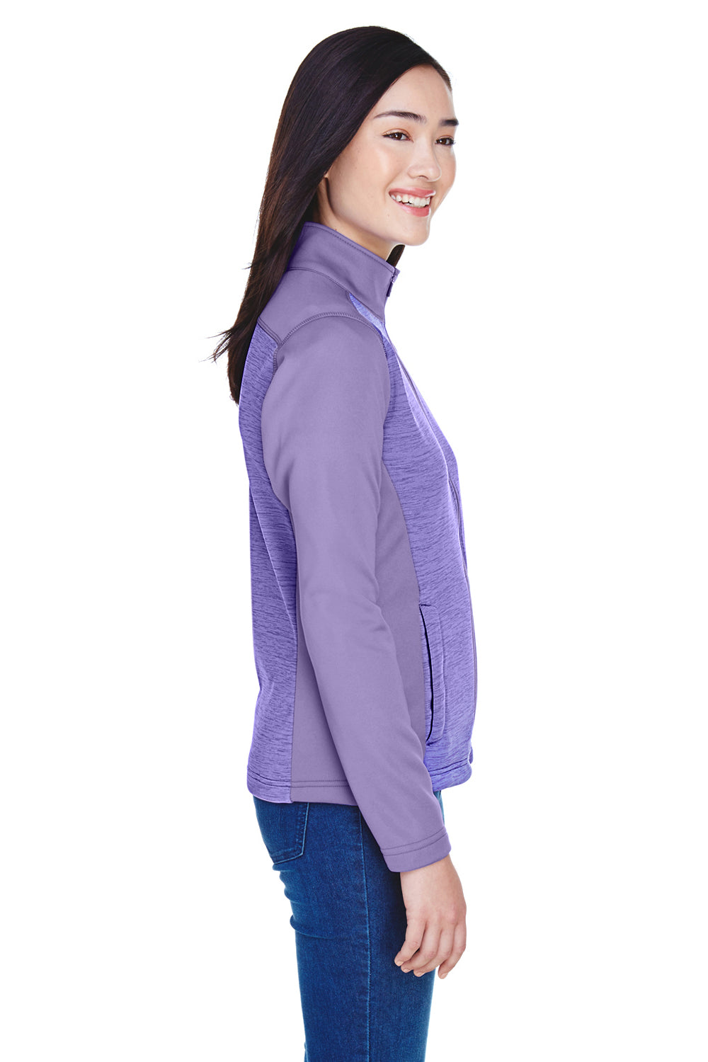 Devon & Jones DG796W Womens Newbury Fleece Full Zip Sweatshirt Purple Side