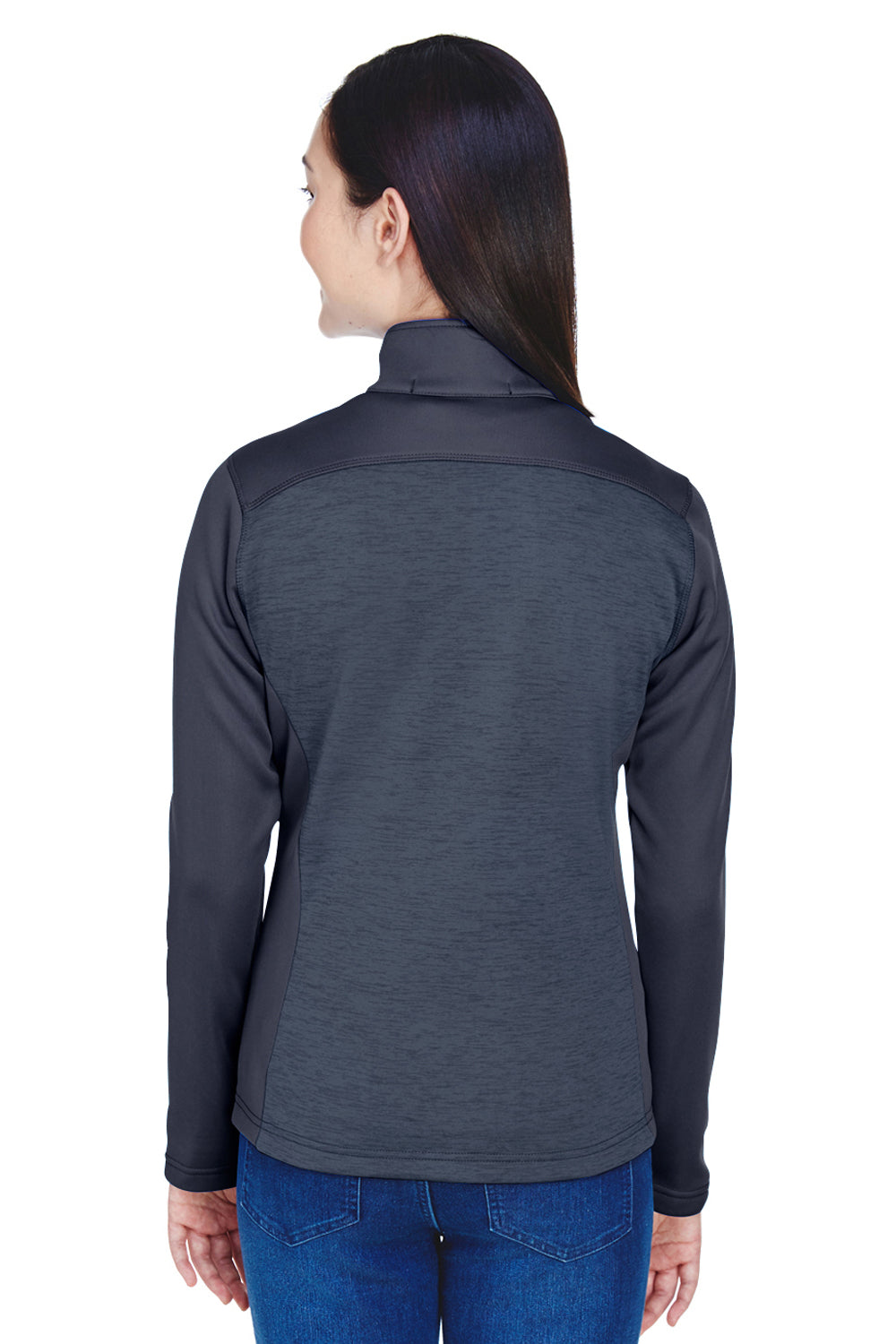 Devon & Jones DG796W Womens Newbury Fleece Full Zip Sweatshirt Navy Blue Back