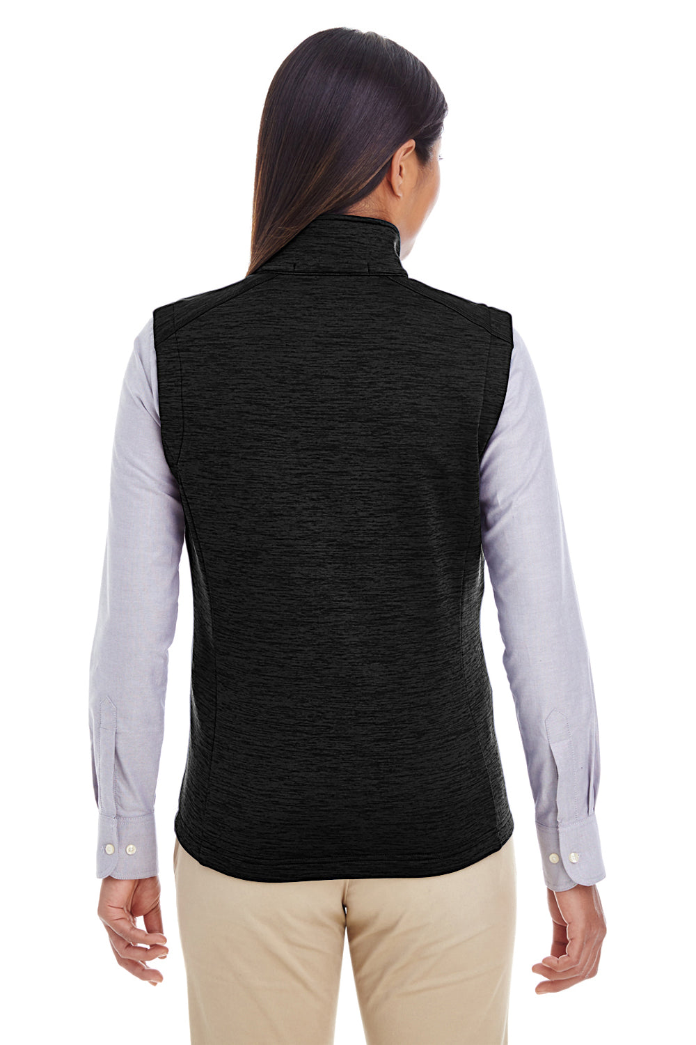 Devon & Jones DG797W Womens Newbury Full Zip Fleece Vest Black Back