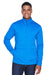 Devon & Jones DG798 Mens Newbury Fleece 1/4 Zip Sweatshirt French Blue Front