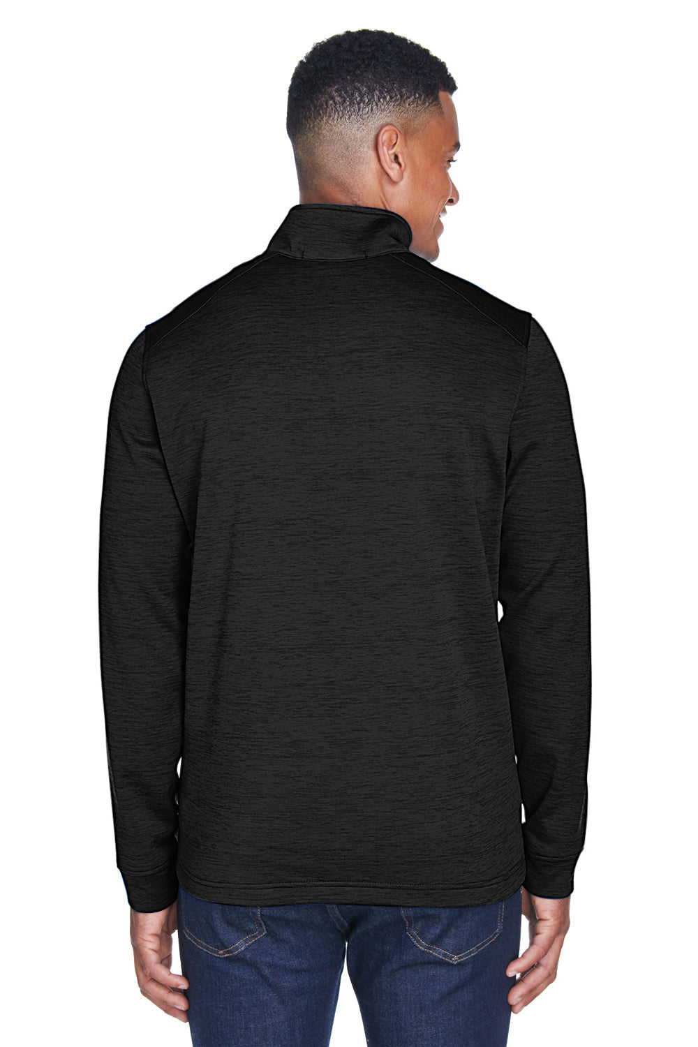 Devon & Jones DG798 Mens Newbury Fleece 1/4 Zip Sweatshirt Black Back