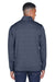 Devon & Jones DG798 Mens Newbury Fleece 1/4 Zip Sweatshirt Navy Blue Back